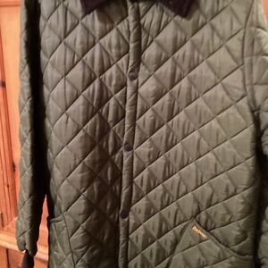 Barbour Vintage Quilted Jacket,  size L UK, Olive, NWOT